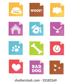 Dog icons â?? VECTOR. Dog iconset for dog shops, internet or magazines. Vector â?? easy to resize.