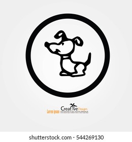 Dog icon.vector illustration.