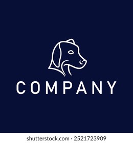 Ilustração do cão, Arte do cão, Desenho do cão, logotipo da cabeça do cão.