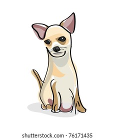 dog illustration chihuahua