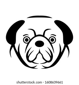 Dog illustration collection in black color