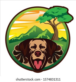 dog illustration with good background