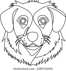 Ilustración de perro aísla el fondo blanco 