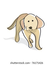 dog illustration labrador