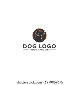 dog illustration logo that looks friendly and cute