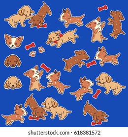 Dog illustration material