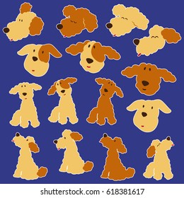 Dog illustration material