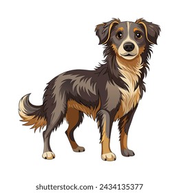 Dog illustration on White Background