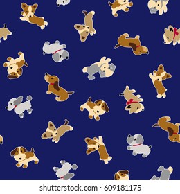 Dog illustration pattern