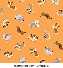 Dog illustration pattern