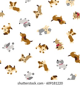 Dog illustration pattern