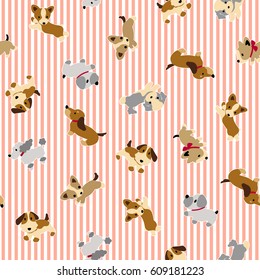 Dog illustration pattern