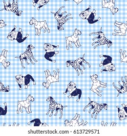 Dog illustration pattern