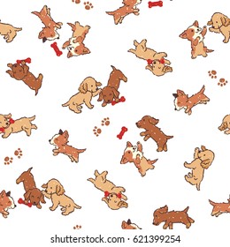 Dog illustration pattern