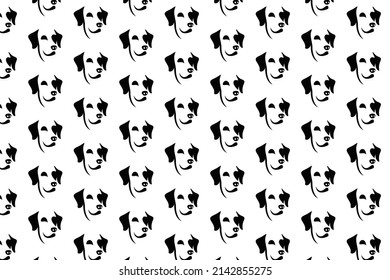 Dog illustration pattern design and background art