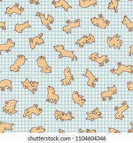 Dog illustration pattern,
I made the illustration of a pretty dog
I continue seamlessly 
