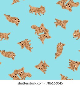 Dog illustration pattern,
I made the illustration of a pretty dog
I continue seamlessly 
