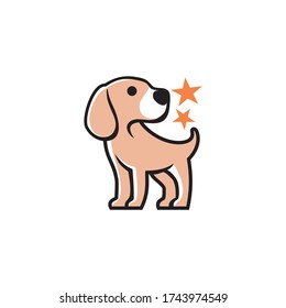 Ilustración del perro, plantilla de logotipo del vector de tienda de mascotas. Este logotipo podría utilizarse 
como logotipo de tienda de mascotas, clínica de mascotas u otros