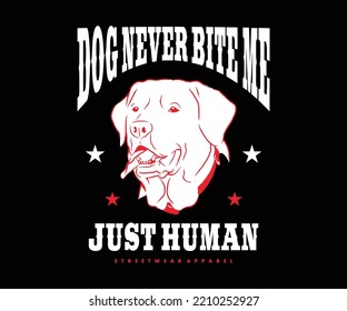 Dog illustration t shirt design, vector graphic, typographic poster or tshirts street wear and Urban style