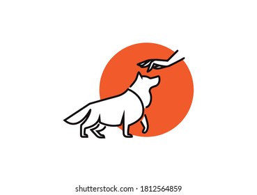 Dog illustration vector. Modern design template