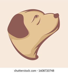 Dog illustration vector with vintage color