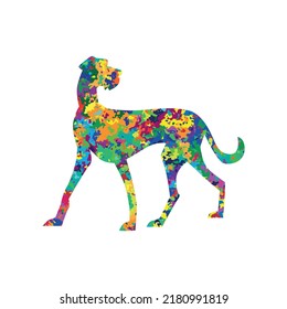 dog illustration wall art digital print
