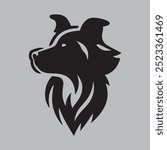 dog image - black and white isolated icon vector