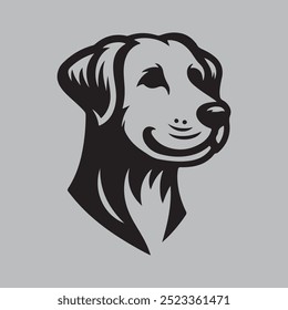 dog image - black and white isolated icon vector