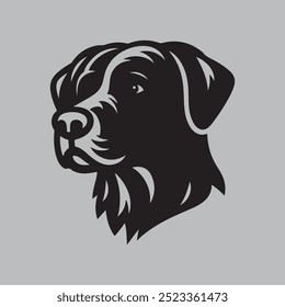 dog image - black and white isolated icon vector