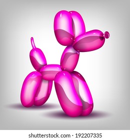Dog of the inflatable balloons