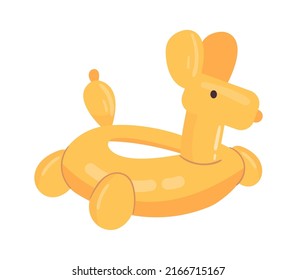 Anillo de caucho inflable para perros. Icono de la Piscina. Ilustración del vector