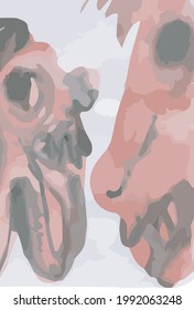 dog interaction, vector art professional ilustration
