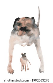 interacción de perros, ilustraciones profesionales del arte vectorial