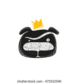 Dog, isolated of cute doodle. Dogs vector sketch character handmade to Print T-shirts. Kids animals. Funny stylish muzzle isolated Pets 
