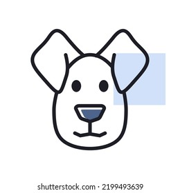 Dog isolated icon. Farm animal vector illustration. Agriculture sign. Graph symbol for your web site design, logo, app, UI. EPS10.