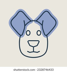 Dog isolated icon. Farm animal vector illustration. Agriculture sign. Graph symbol for your web site design, logo, app, UI. EPS10.