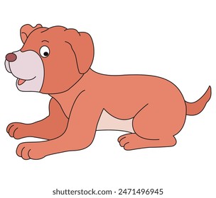 A dog isolated on white background
