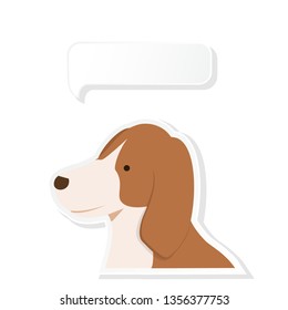 Dog. isolated sticker dog with white background - Vector