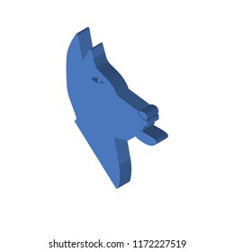 Dog isometric left top view 3D icon