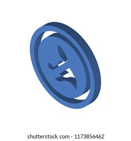 Dog isometric left top view 3D icon