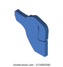 Dog isometric left top view 3D icon