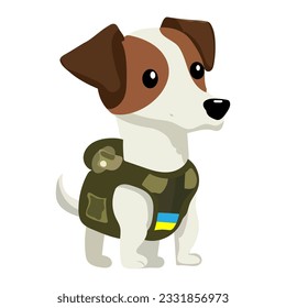 dog jack russell terrier dog patron ukraine vector graphics
