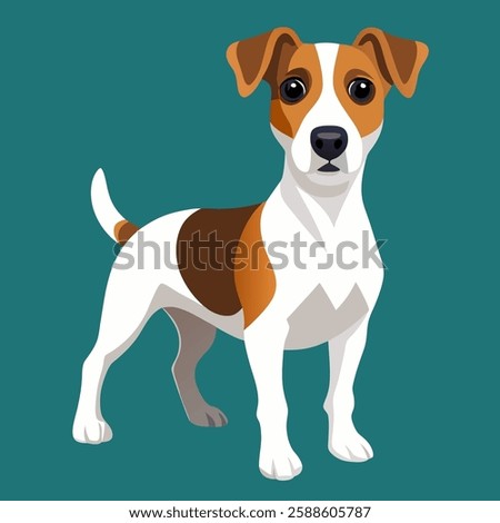 dog jack russell terrier vector illustration