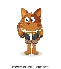 the dog Javanese character. cartoon mascot vector