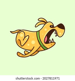 dog jump for character, icon, logo, sticker and illustration.