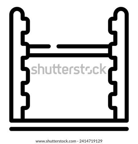 Dog jump stick wall icon outline vector. Dog school training. Education play