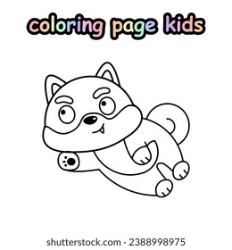 dog jumping coloring book for kids
