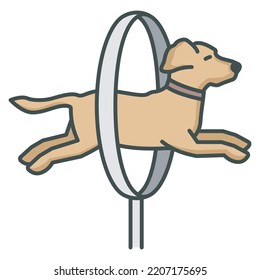 Hund Jumping, Vektorsymbol, kommerzielle Nutzung