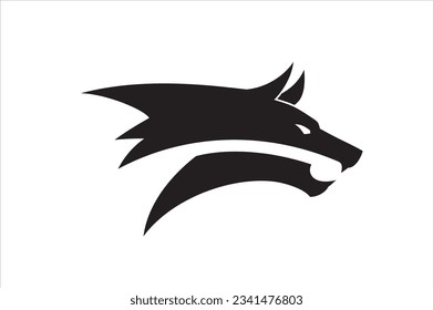 Dog, k 9, Black wolf, Wild wolf. Dog logo.  suitable for team mascot, community icon, emblem, product identity, illustration for clothing, etc.