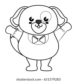 Dog kawaii cartoon